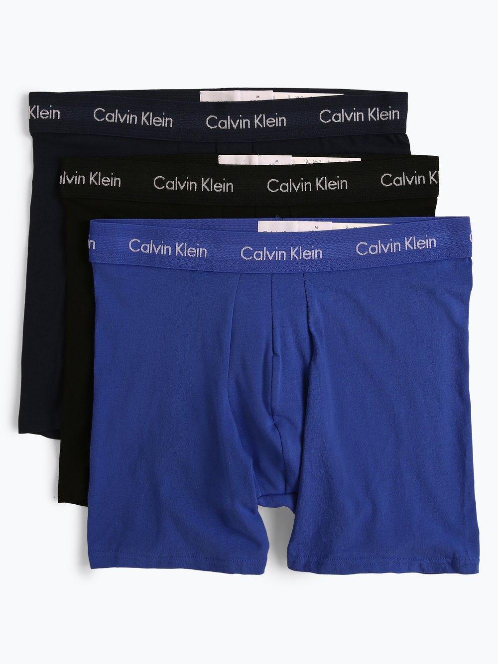 Calvin Klein Obcisłe bokserki pakowane po 3 szt. Mężczyźni Bawełna niebieski jednolity, S