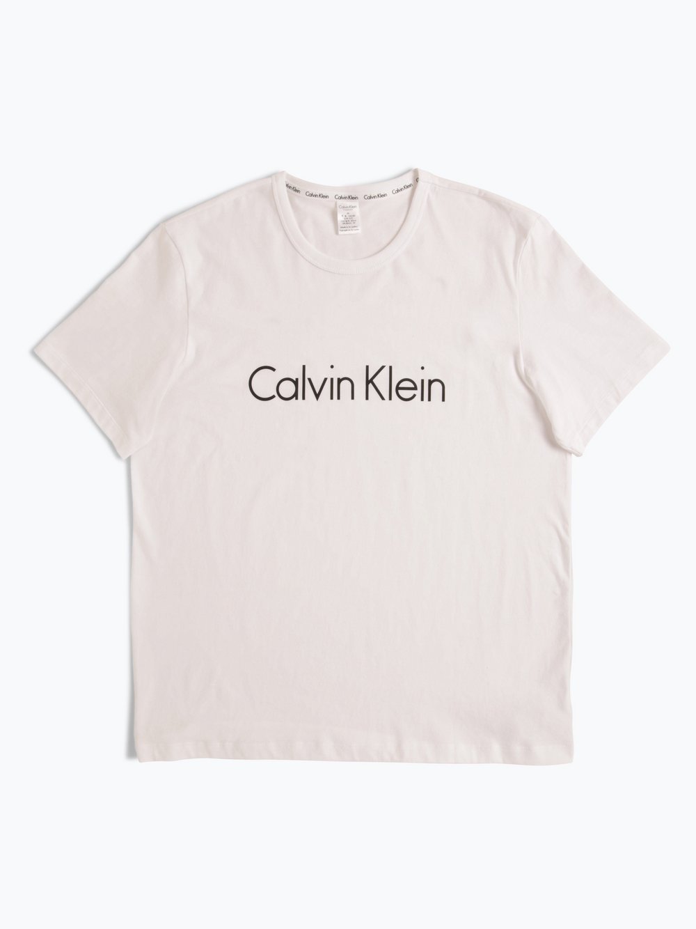 Calvin Klein T-shirt damski Kobiety Bawełna biały nadruk, XS