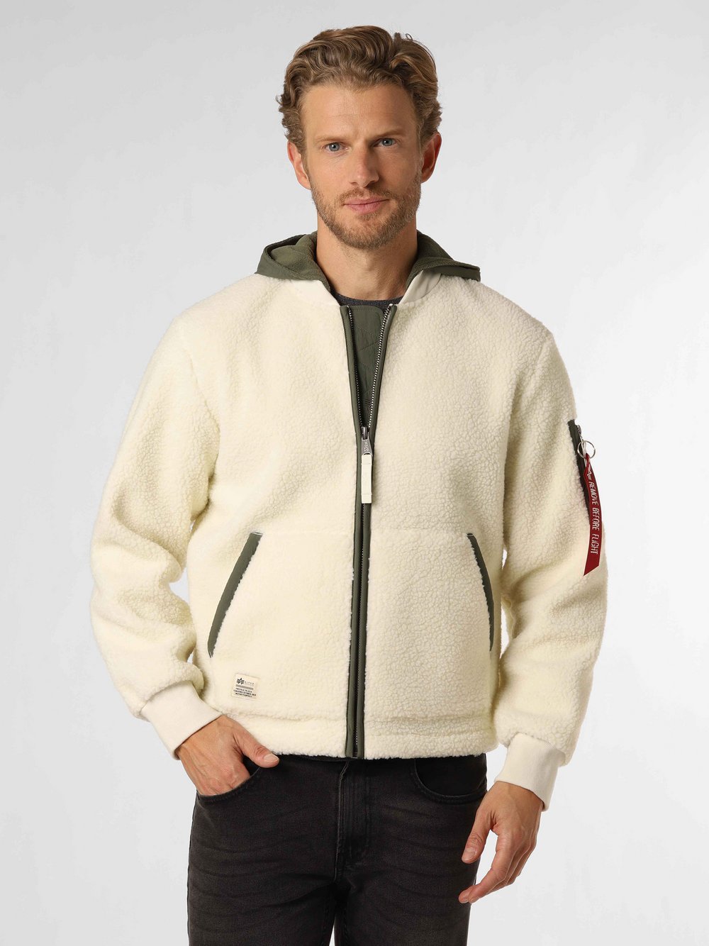 Alpha Industries Kurtka męska Mężczyźni biały jednolity, M