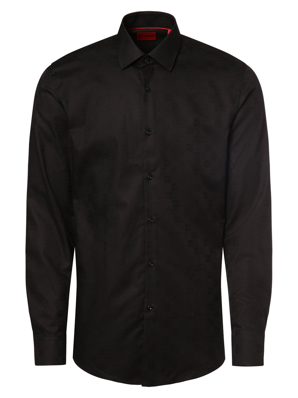 HUGO Koszula męska Mężczyźni Slim Fit Bawełna czarny wzorzysty, 40
