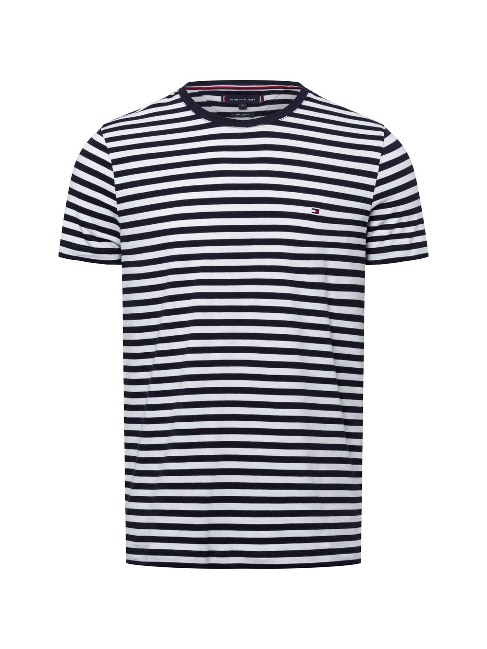 Tommy Hilfiger T-shirt męski Mężczyźni Dżersej niebieski|biały w paski, S