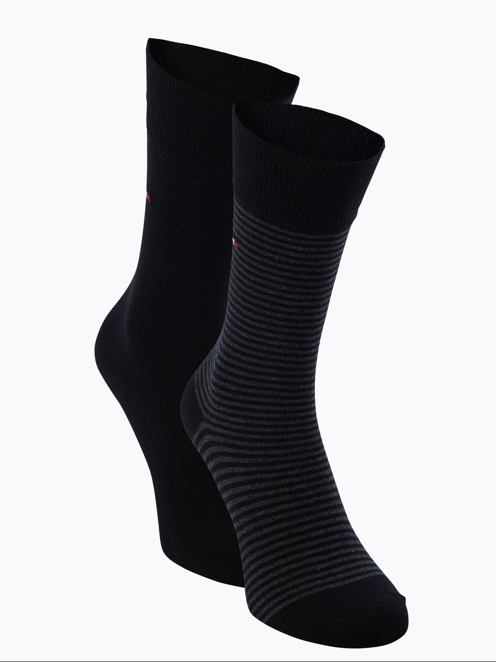 Tommy Hilfiger Skarpety pakowane po 2 szt. Mężczyźni Bawełna czarny jednolity, 39-42