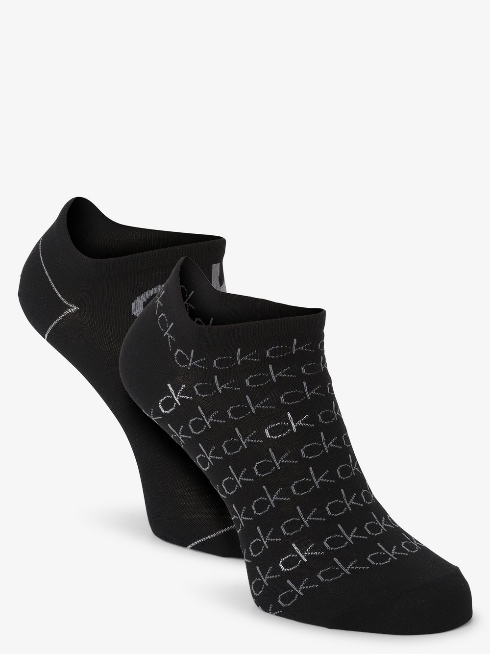 Calvin Klein Damskie skarpety do obuwia sportowego pakowane po 2 szt. Kobiety Bawełna czarny wzorzysty, ONE SIZE