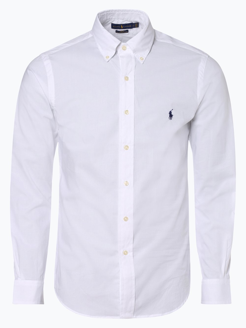 Polo Ralph Lauren Koszula męska Mężczyźni Slim Fit Bawełna biały jednolity button down, S