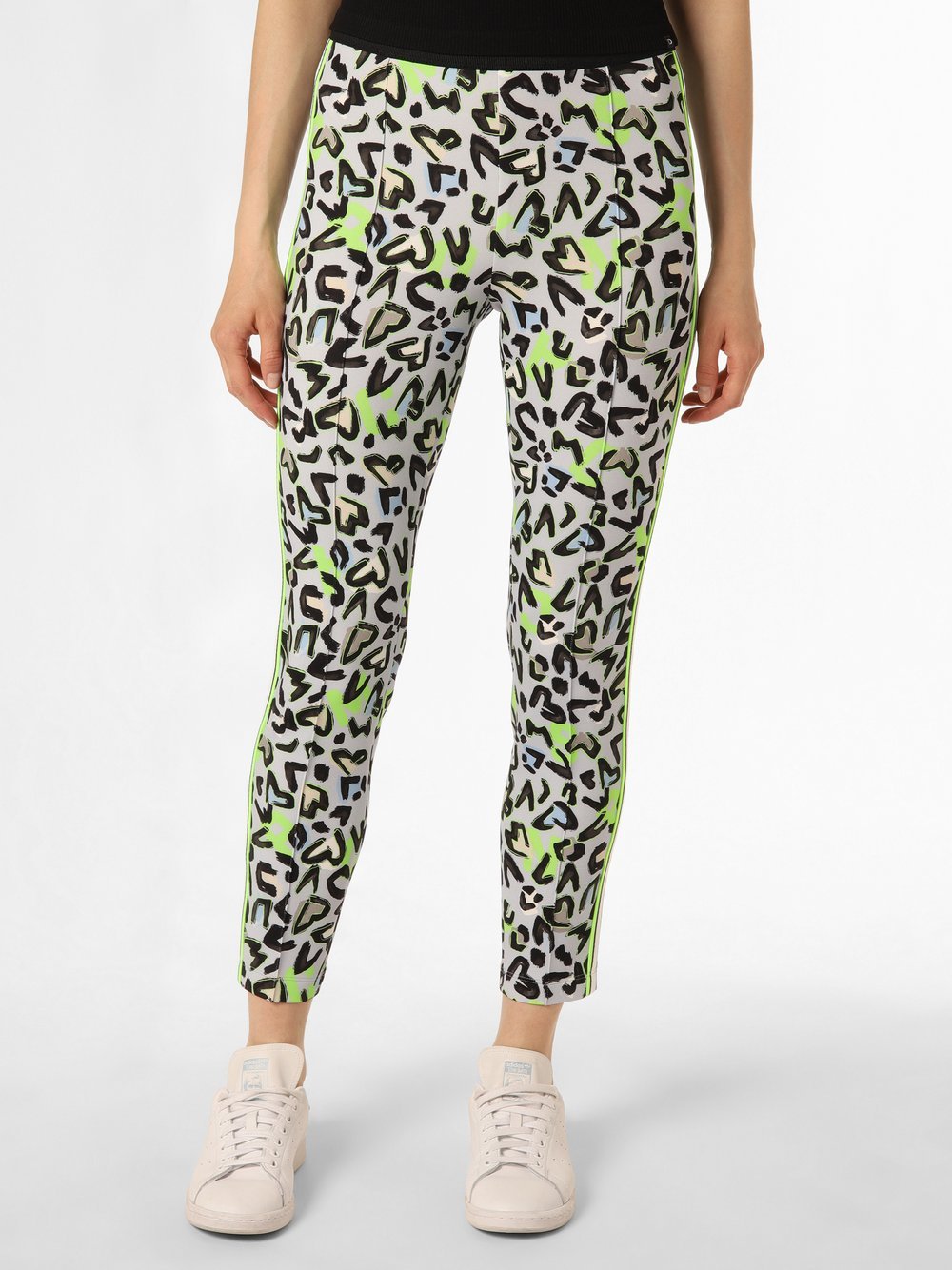 Marc Cain Sports Spodnie Kobiety niebieski|wielokolorowy wzorzysty, 36