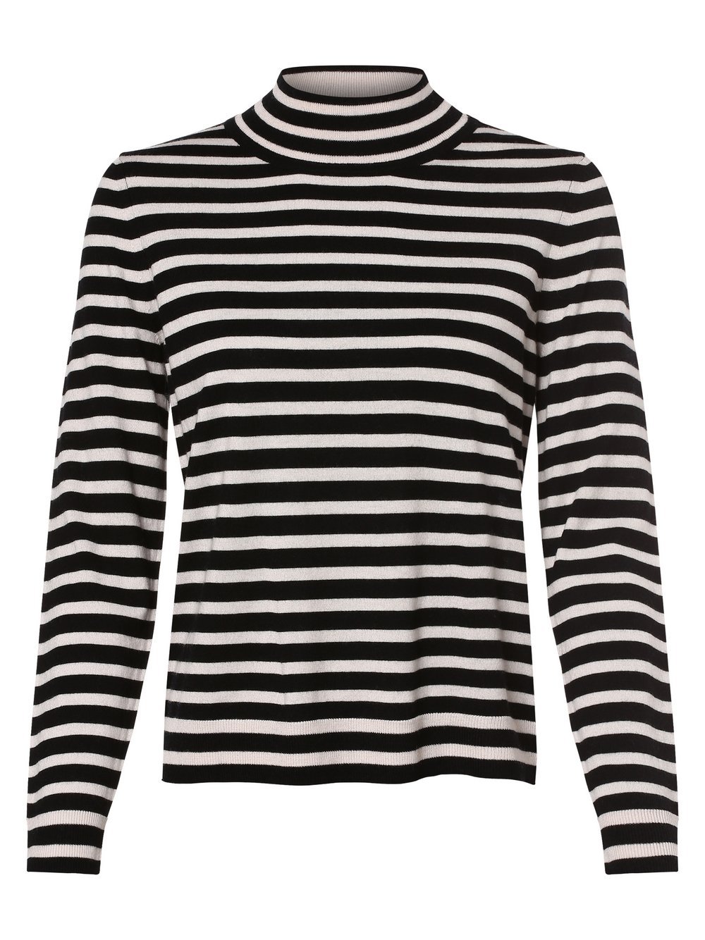 Marc Cain Collections Sweter damski z dodatkiem kaszmiru Kobiety beżowy|czarny w paski, 38