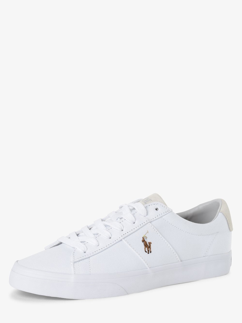 Polo Ralph Lauren Tenisówki z dodatkiem skóry Mężczyźni skóra biały jednolity, 41