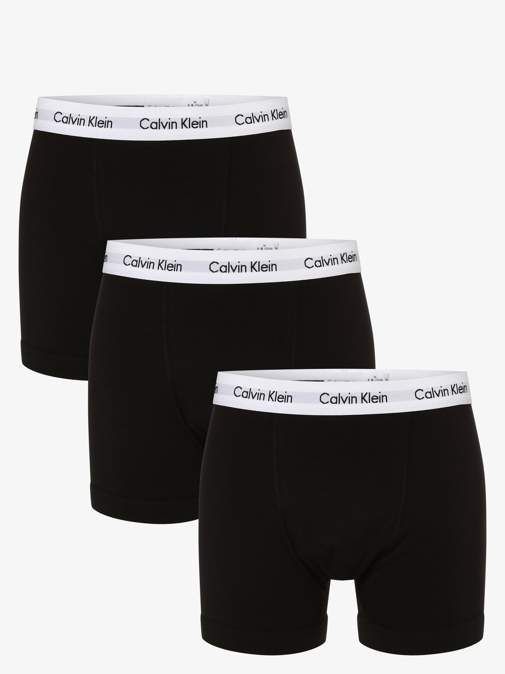 Calvin Klein Obcisłe bokserki pakowane po 3 szt. Mężczyźni Dżersej czarny jednolity, S