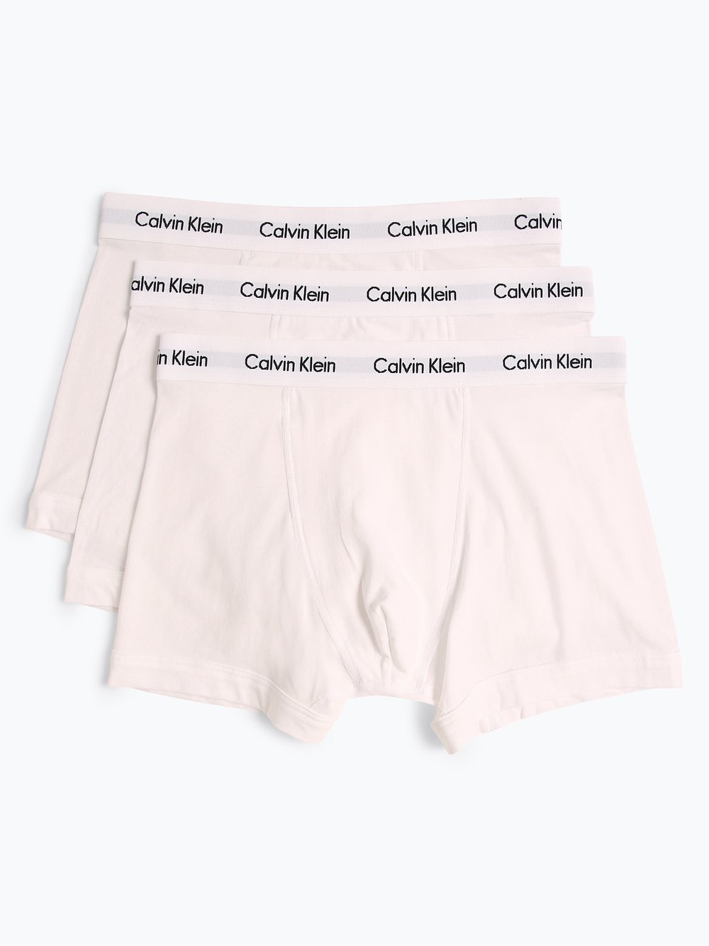Calvin Klein Obcisłe bokserki pakowane po 3 szt. Mężczyźni Dżersej biały jednolity, S