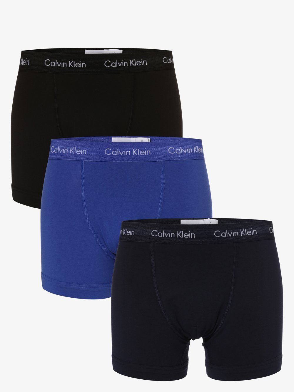Calvin Klein Obcisłe bokserki pakowane po 3 szt. Mężczyźni Dżersej niebieski|czarny jednolity, S