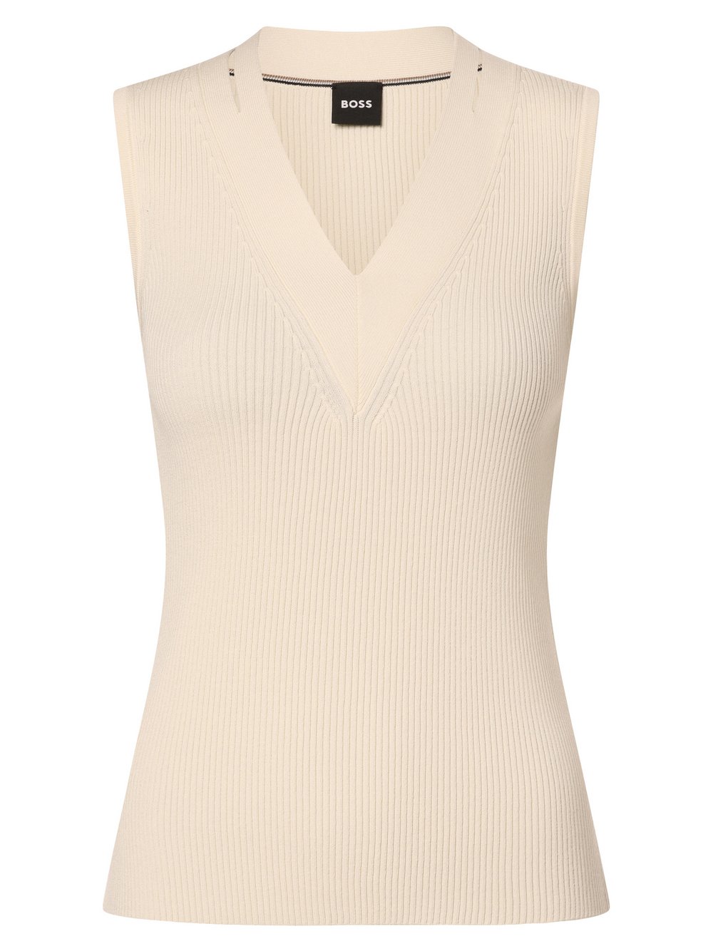 BOSS Sweter damski - Fality Kobiety biały jednolity, M
