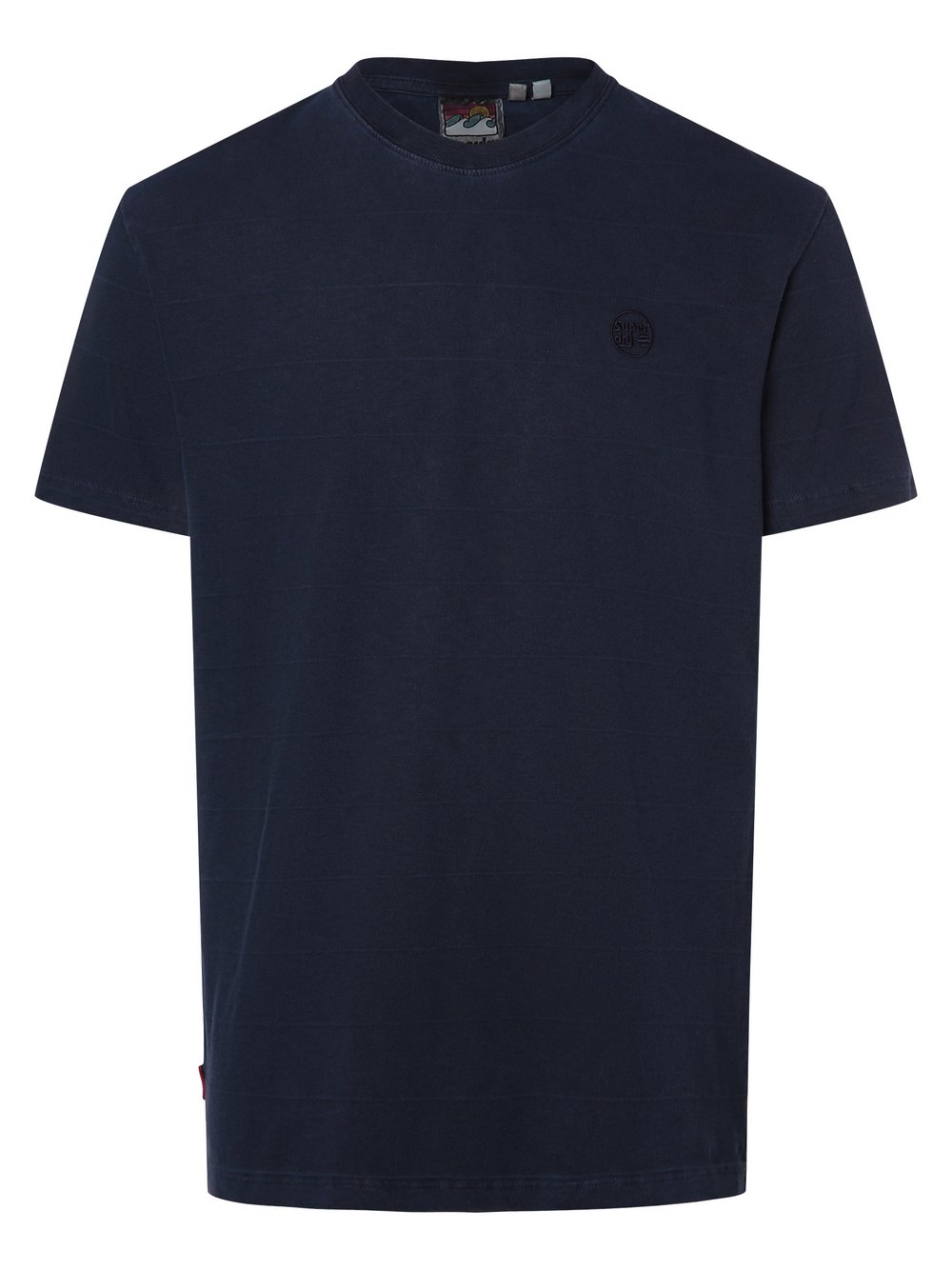 Superdry Koszulka męska Mężczyźni Bawełna niebieski jednolity, S