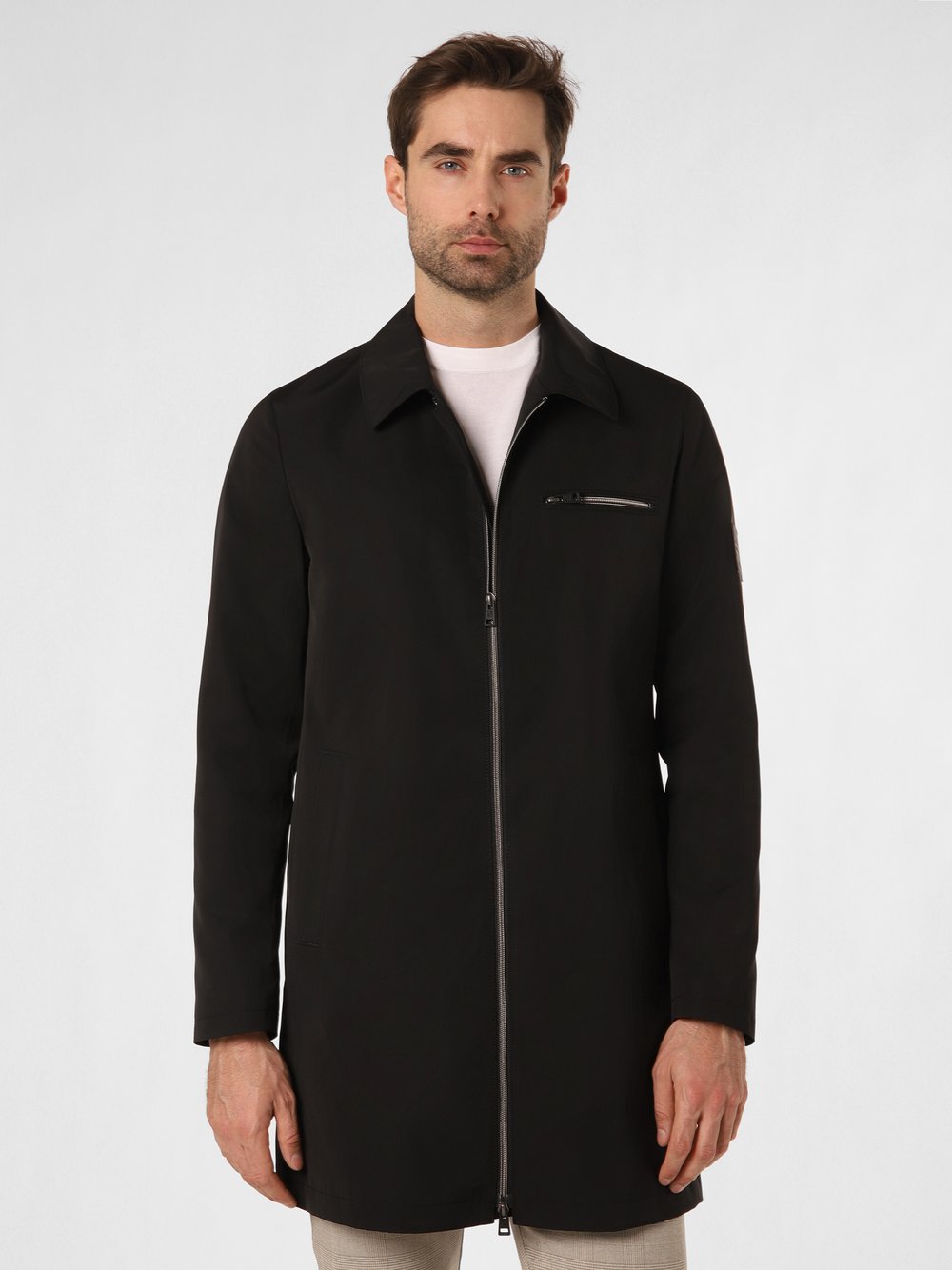 Finshley & Harding London Płaszcz męski Mężczyźni czarny jednolity, 48