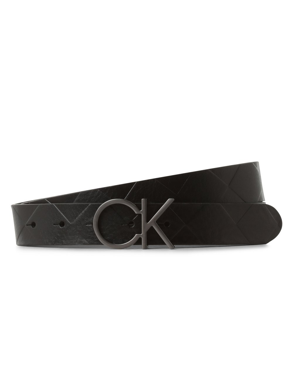 Calvin Klein Damski pasek skórzany Kobiety skóra czarny jednolity, 75