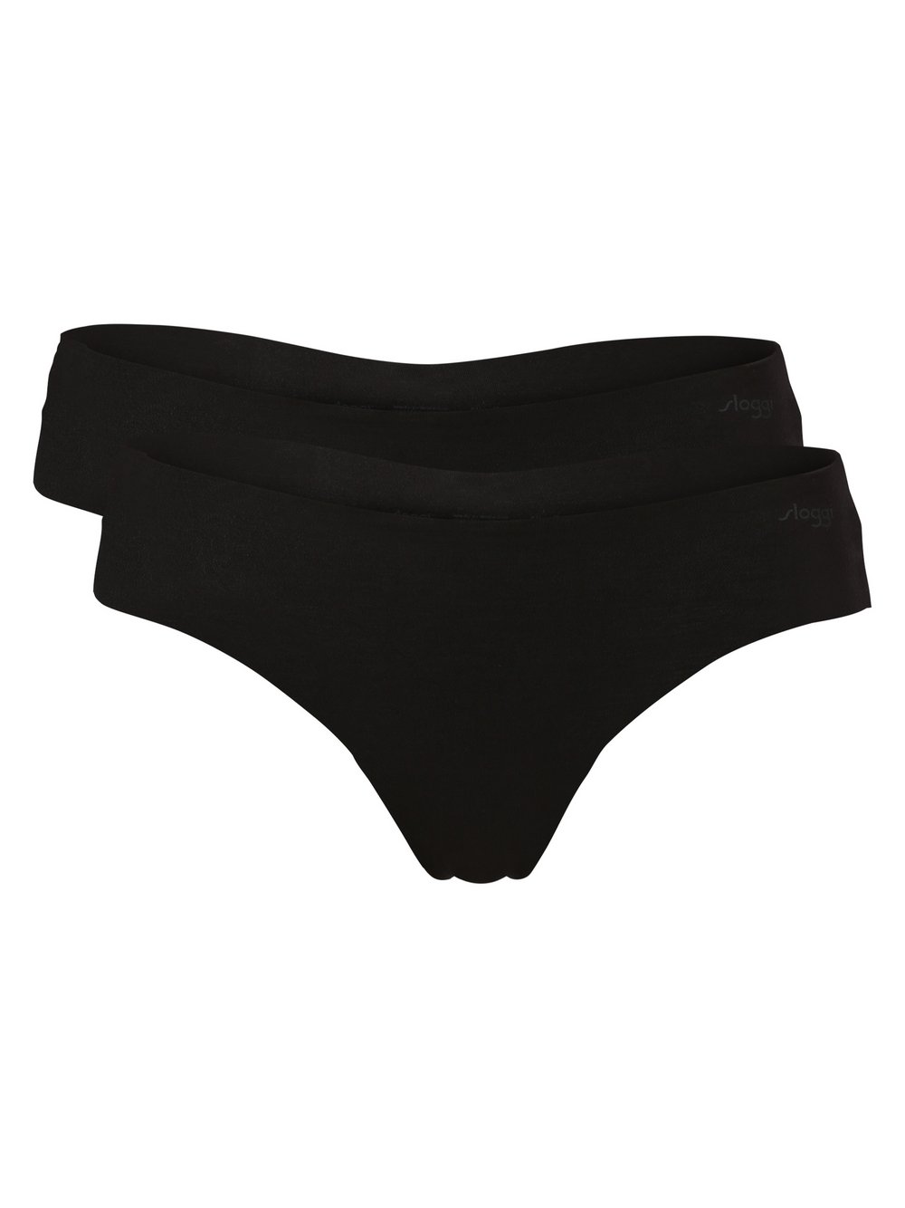 sloggi Damskie stringi hipster pakowane po 2 szt. Kobiety czarny jednolity, S