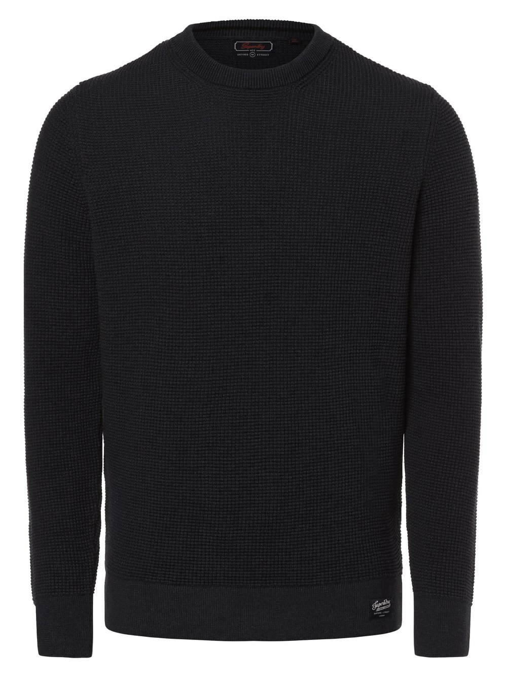 Superdry Sweter męski Mężczyźni Bawełna niebieski marmurkowy, S