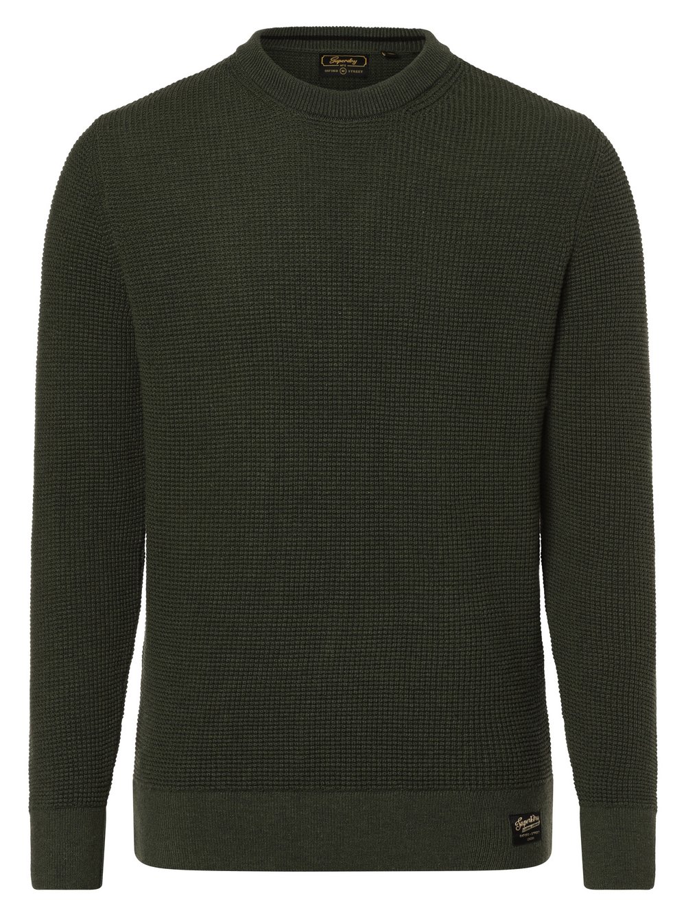 Superdry Sweter męski Mężczyźni Bawełna zielony marmurkowy, S