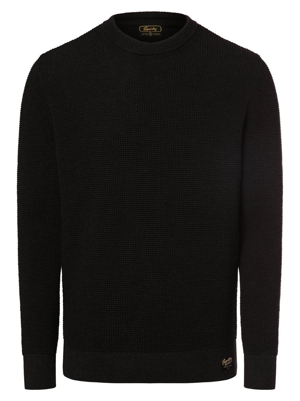 Superdry Sweter męski Mężczyźni Bawełna czarny marmurkowy, S