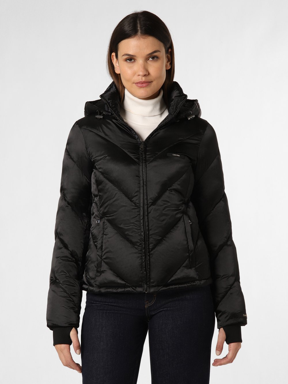 Calvin Klein Damska kurtka pikowana Kobiety czarny jednolity, L