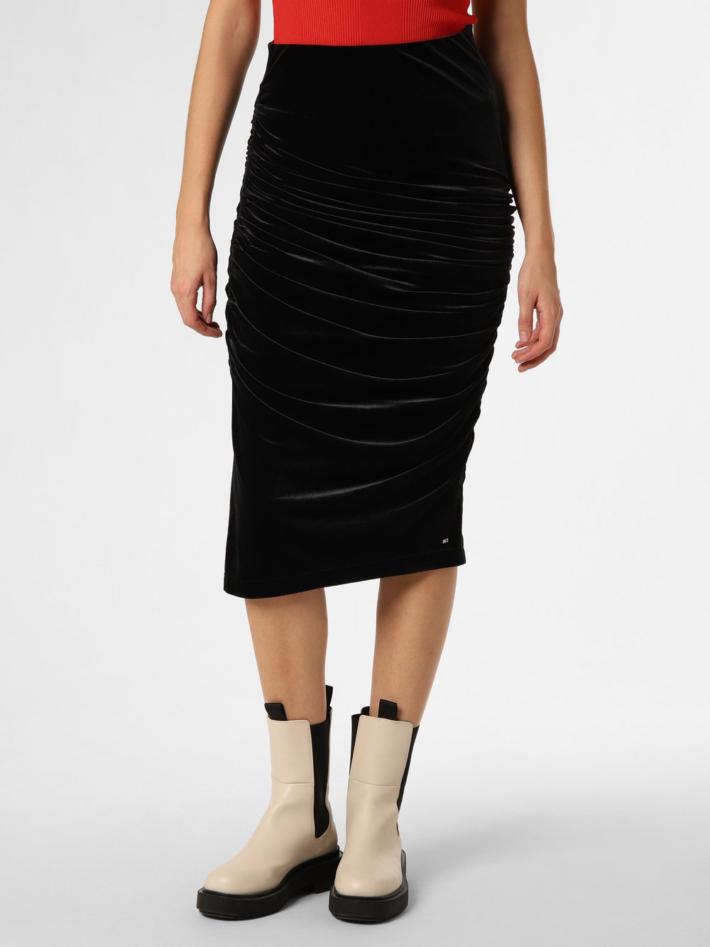 Tommy Hilfiger Spódnica damska Kobiety czarny jednolity, S