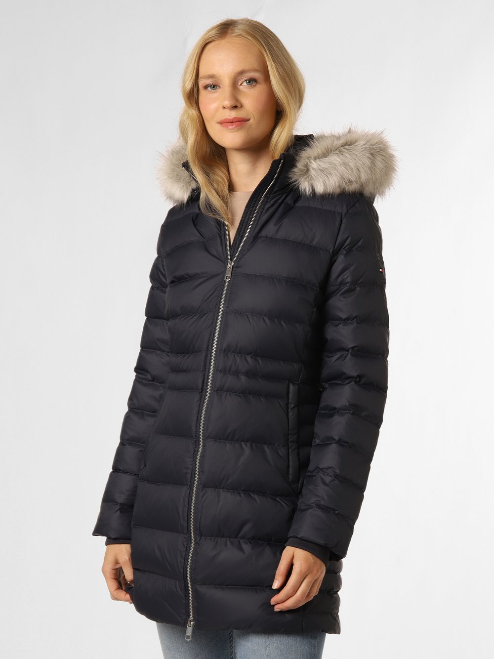 Tommy Hilfiger Płaszcz puchowy damski Kobiety niebieski jednolity, S