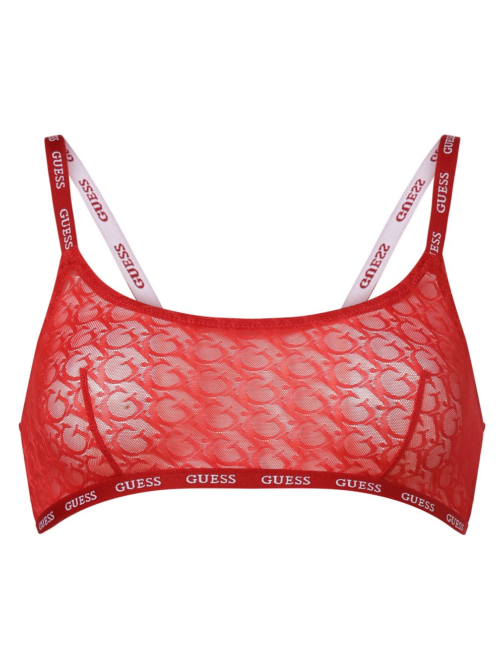GUESS Damski biustonosz Kobiety Koronka czerwony jednolity, M