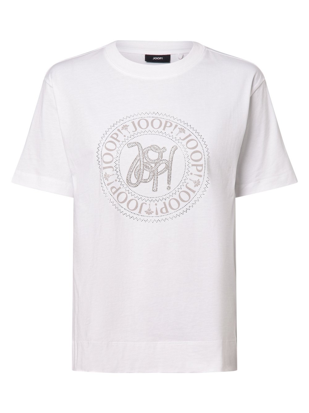 JOOP! T-shirt damski Kobiety Bawełna biały jednolity, 34