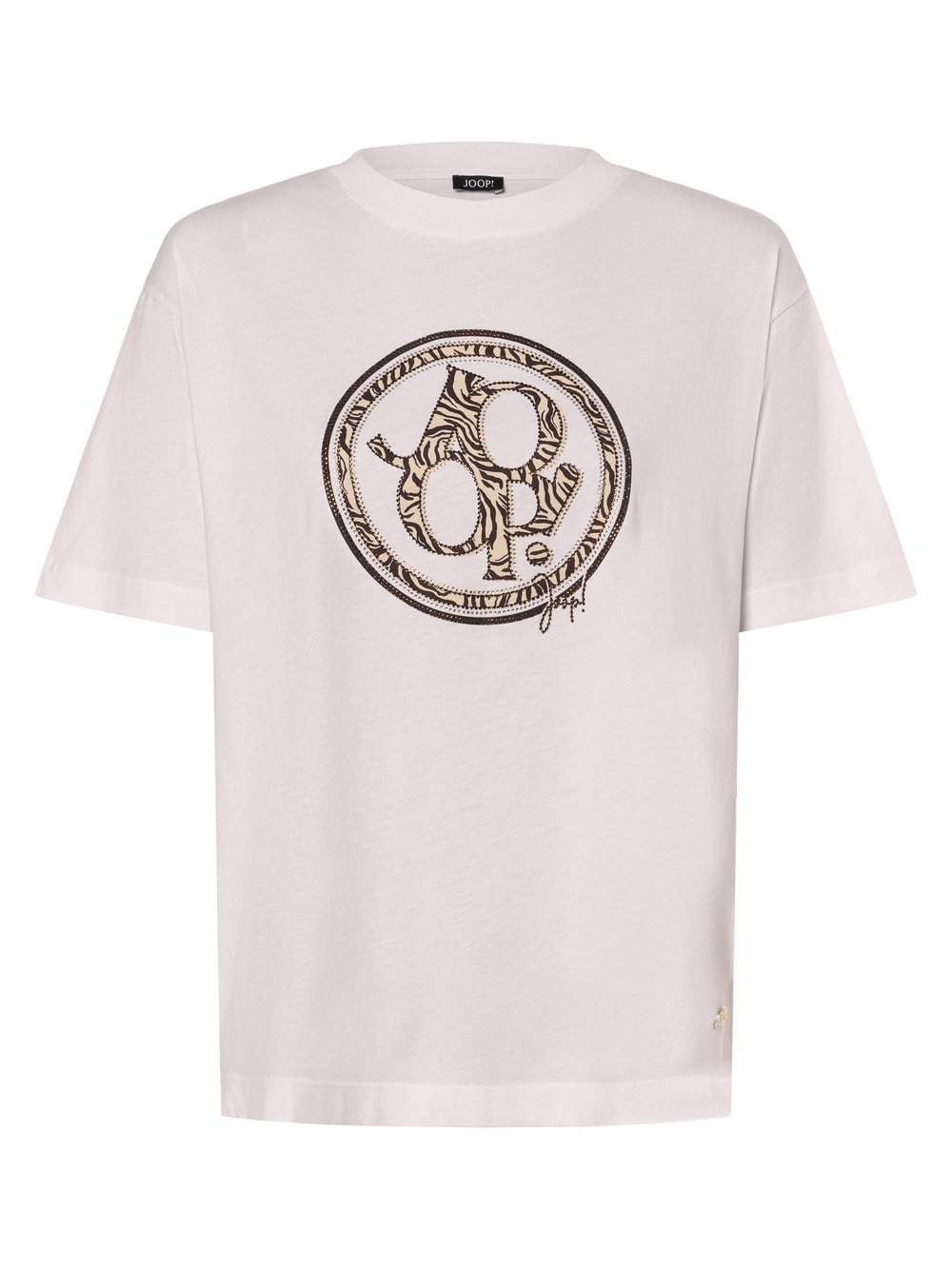 JOOP! T-shirt damski Kobiety Bawełna biały nadruk, 34