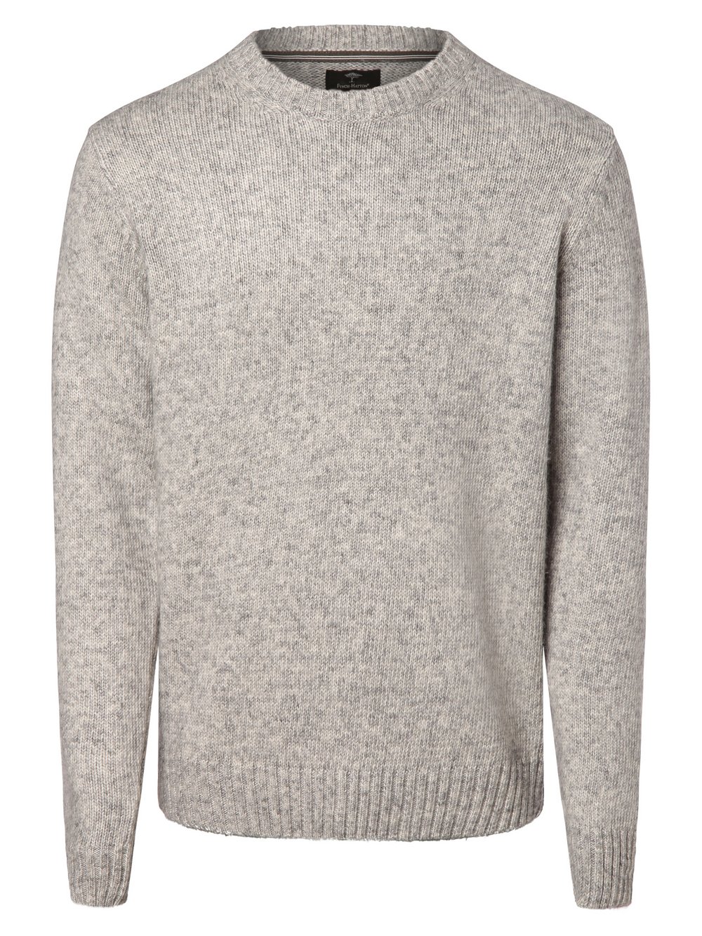 Fynch-Hatton Sweter męski Mężczyźni drobna dzianina szary marmurkowy, XXXL