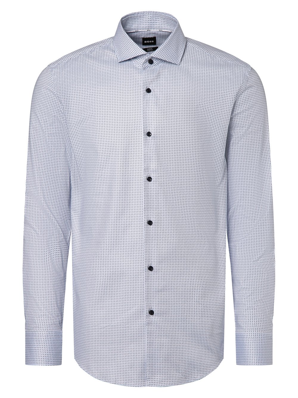 BOSS Koszula męska - H-HANK-spread-C1-222 Mężczyźni Slim Fit Bawełna niebieski wzorzysty, 38