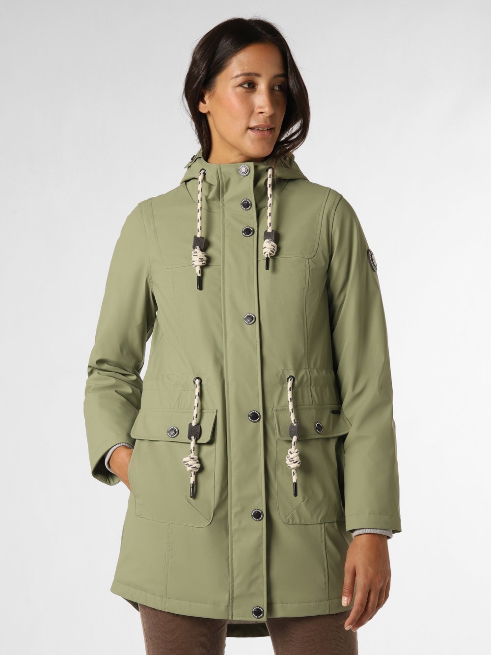 Marie Lund Parka damska Kobiety zielony jednolity, S