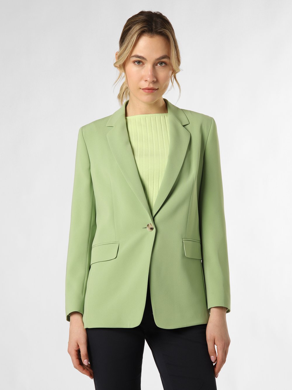 BOSS Blezer damski Kobiety wiskoza zielony jednolity, 36
