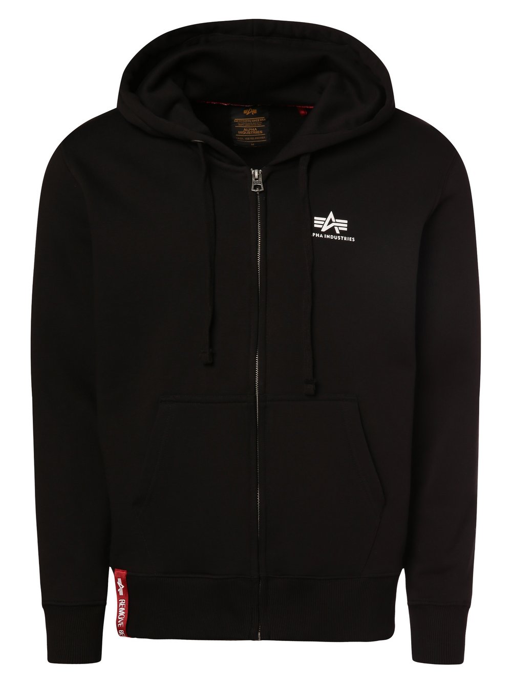 Alpha Industries Męska kurtka z kapturem Mężczyźni czarny jednolity, S