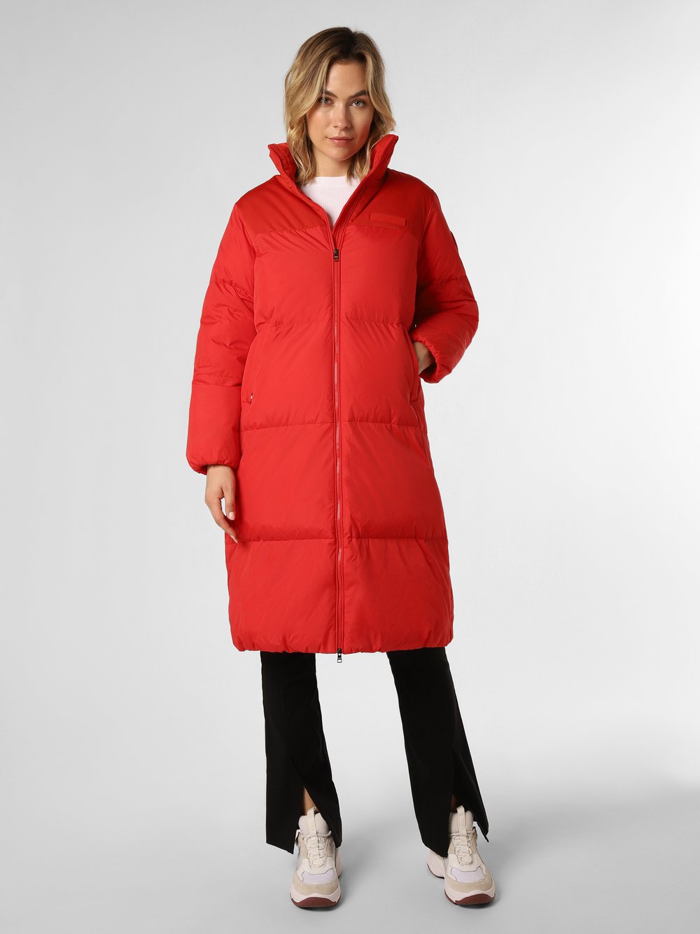 Tommy Hilfiger Damski płaszcz pikowany Kobiety czerwony jednolity, S