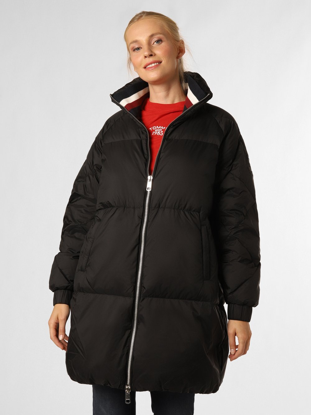 Tommy Hilfiger Płaszcz puchowy damski Kobiety czarny jednolity, S