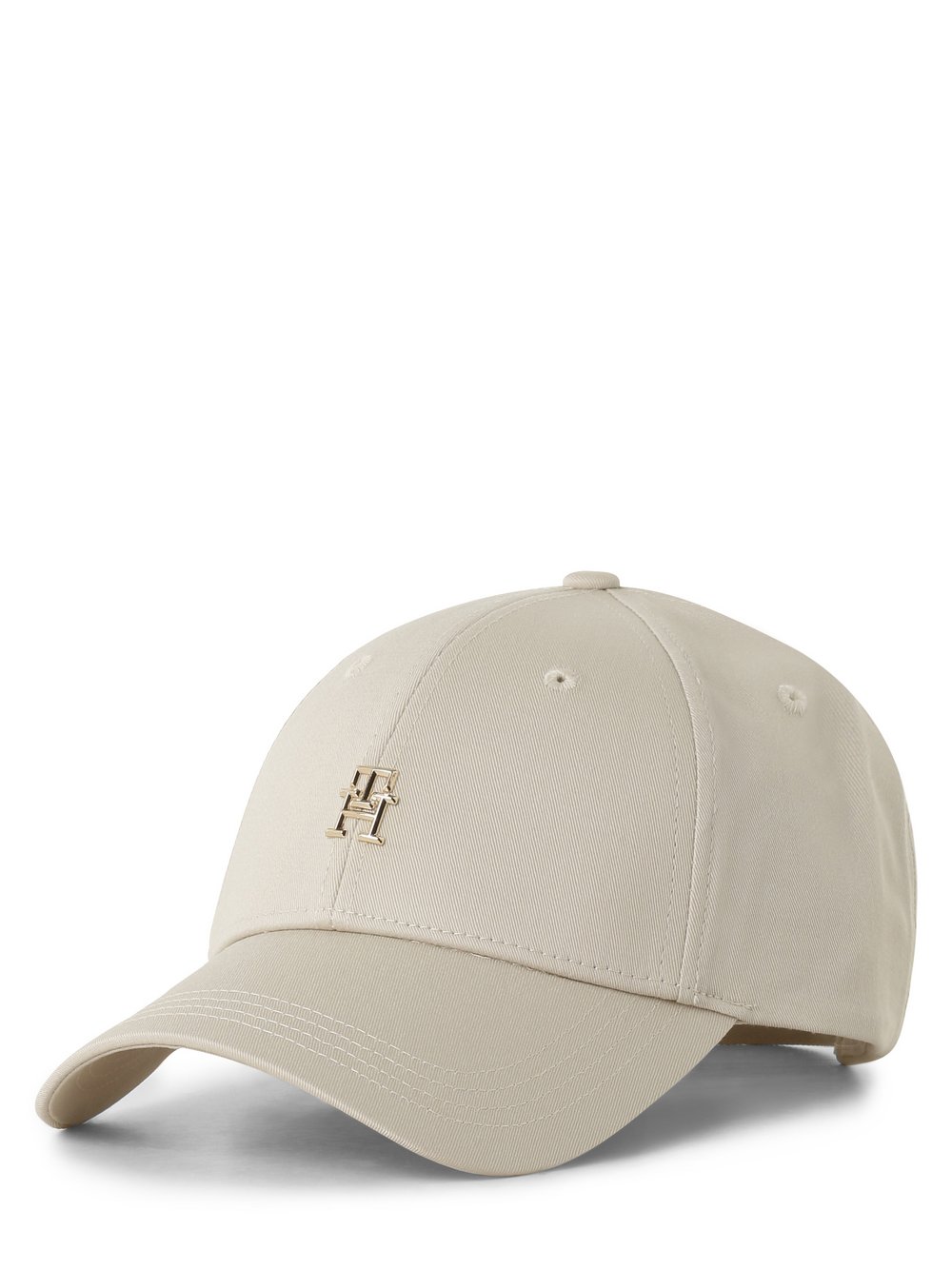Tommy Hilfiger Czapka damska Kobiety Bawełna beżowy|szary jednolity, ONE SIZE