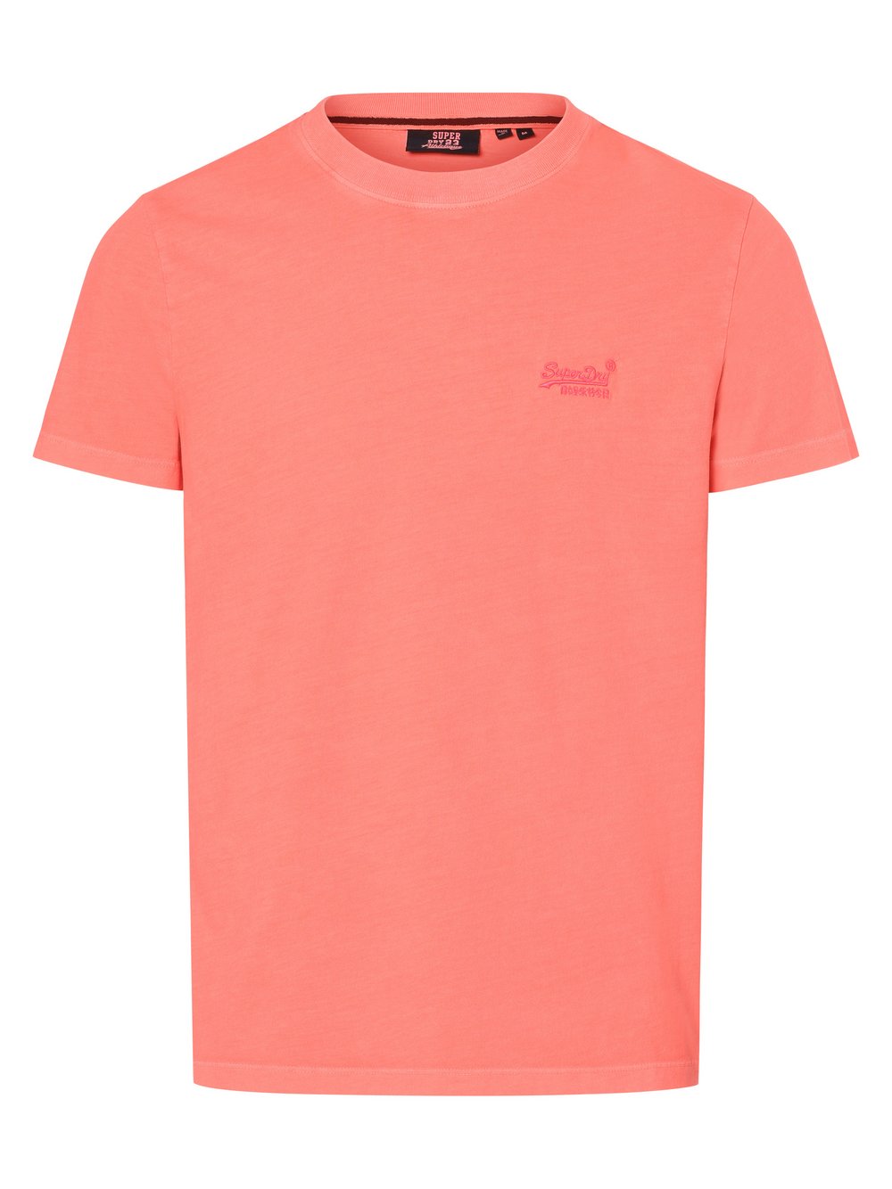Superdry Koszulka męska Mężczyźni Bawełna pomarańczowy|wyrazisty róż jednolity, S