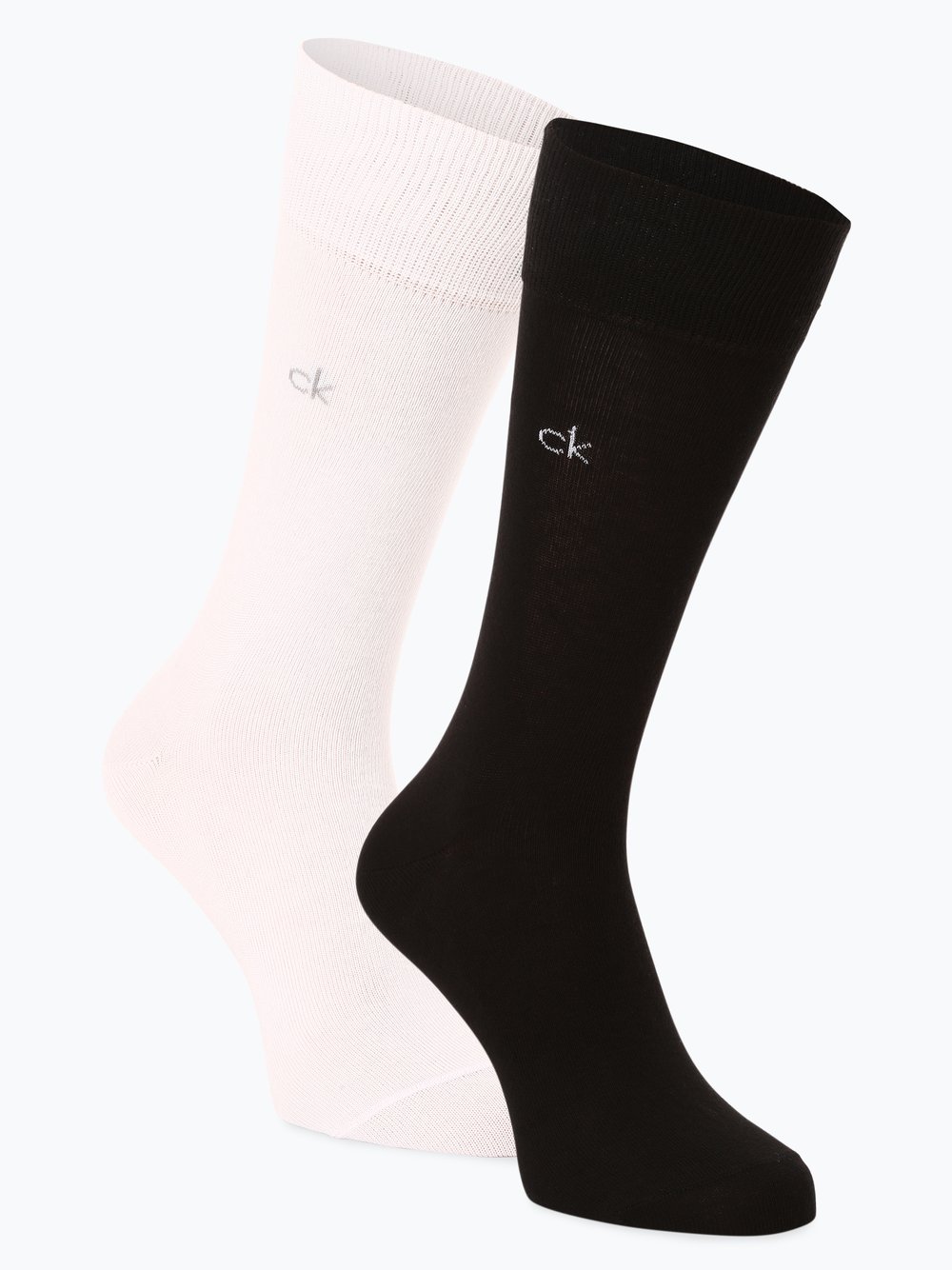 Calvin Klein Skarpety pakowane po 2 szt. Mężczyźni Bawełna biały|czarny jednolity, 39-42