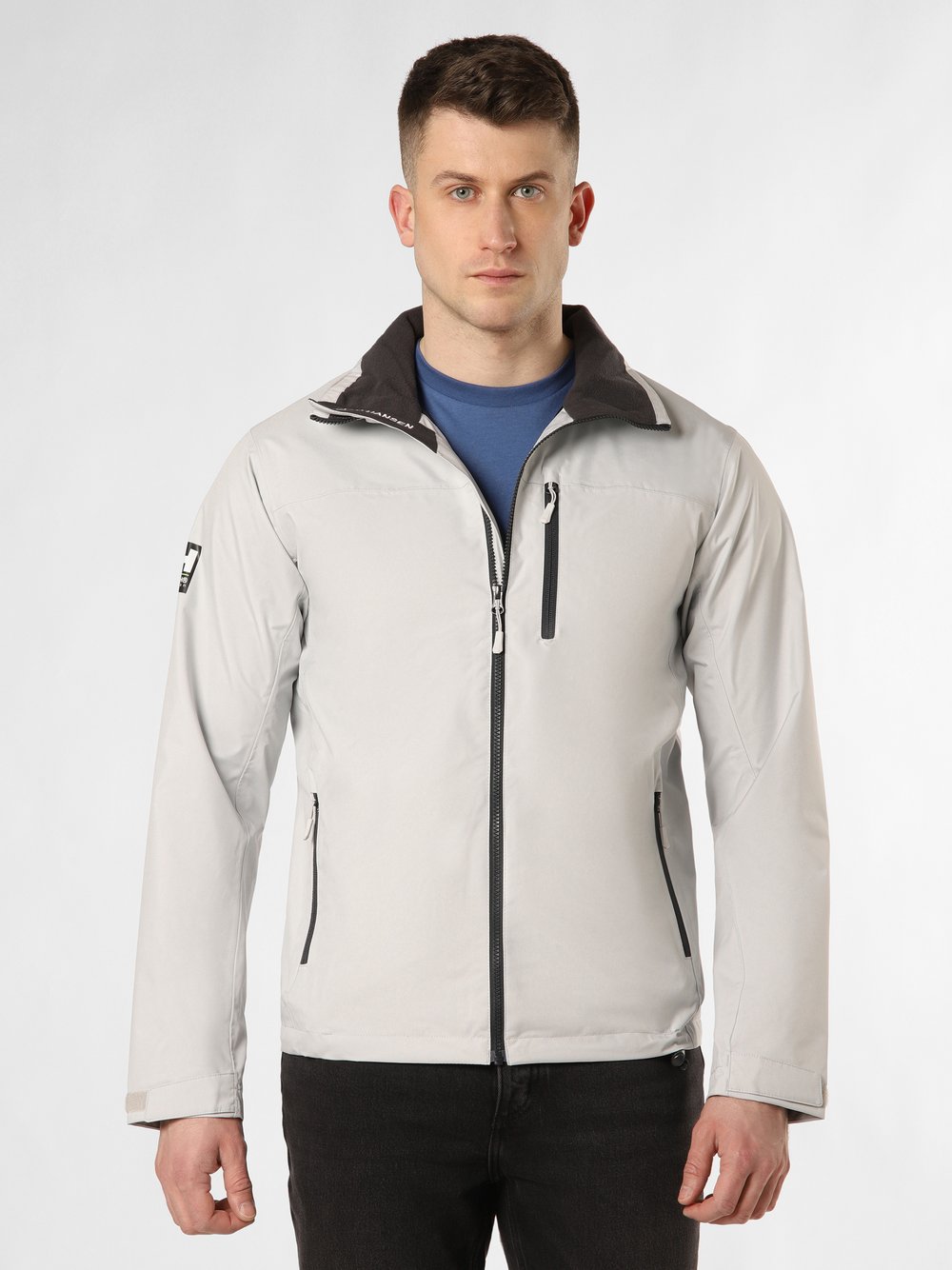 Helly Hansen Męska kurtka funkcjonalna - Crew Mężczyźni Sztuczne włókno szary jednolity, M