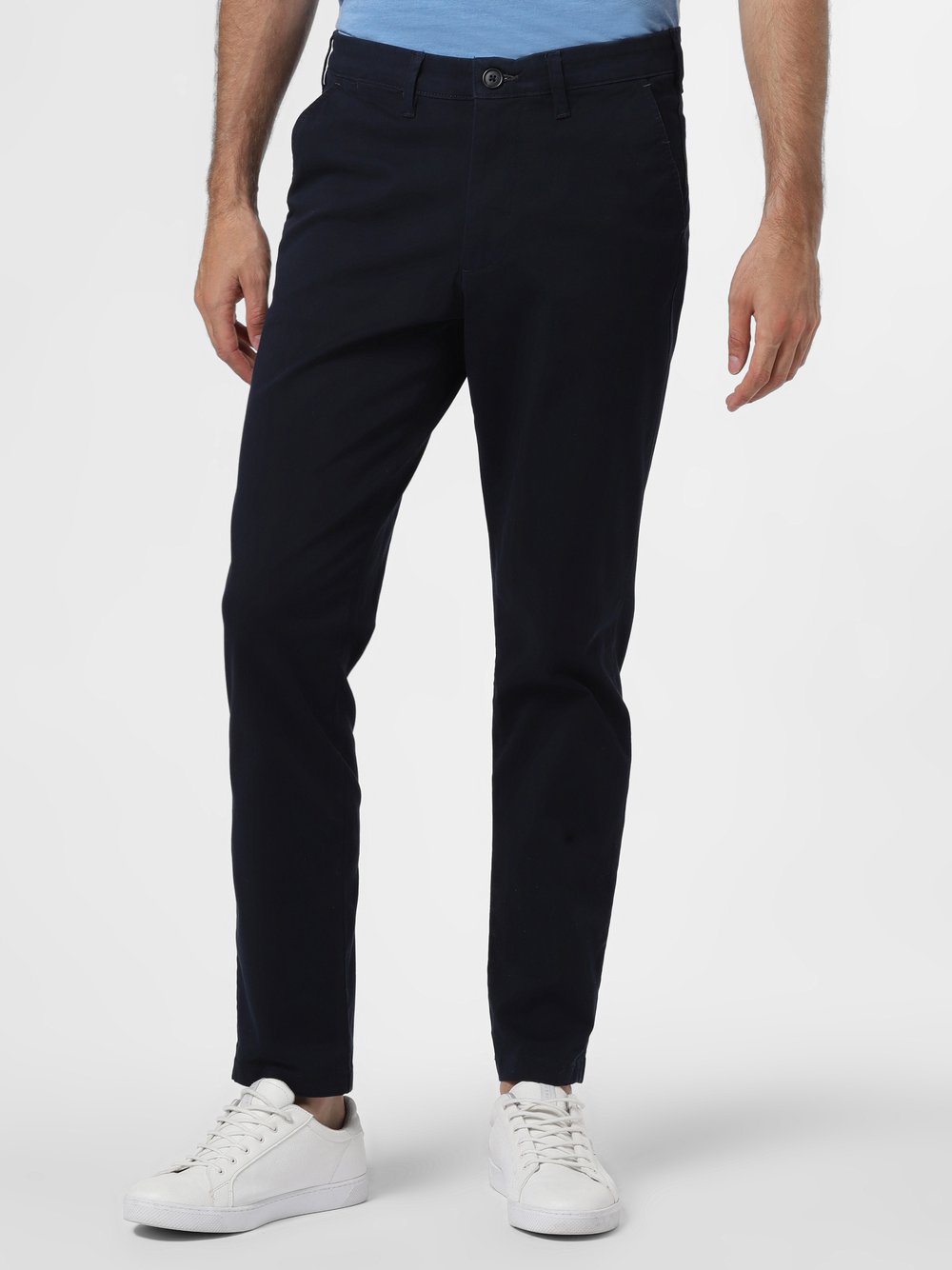 Selected Chinosy Mężczyźni niebieski jednolity, 38-34