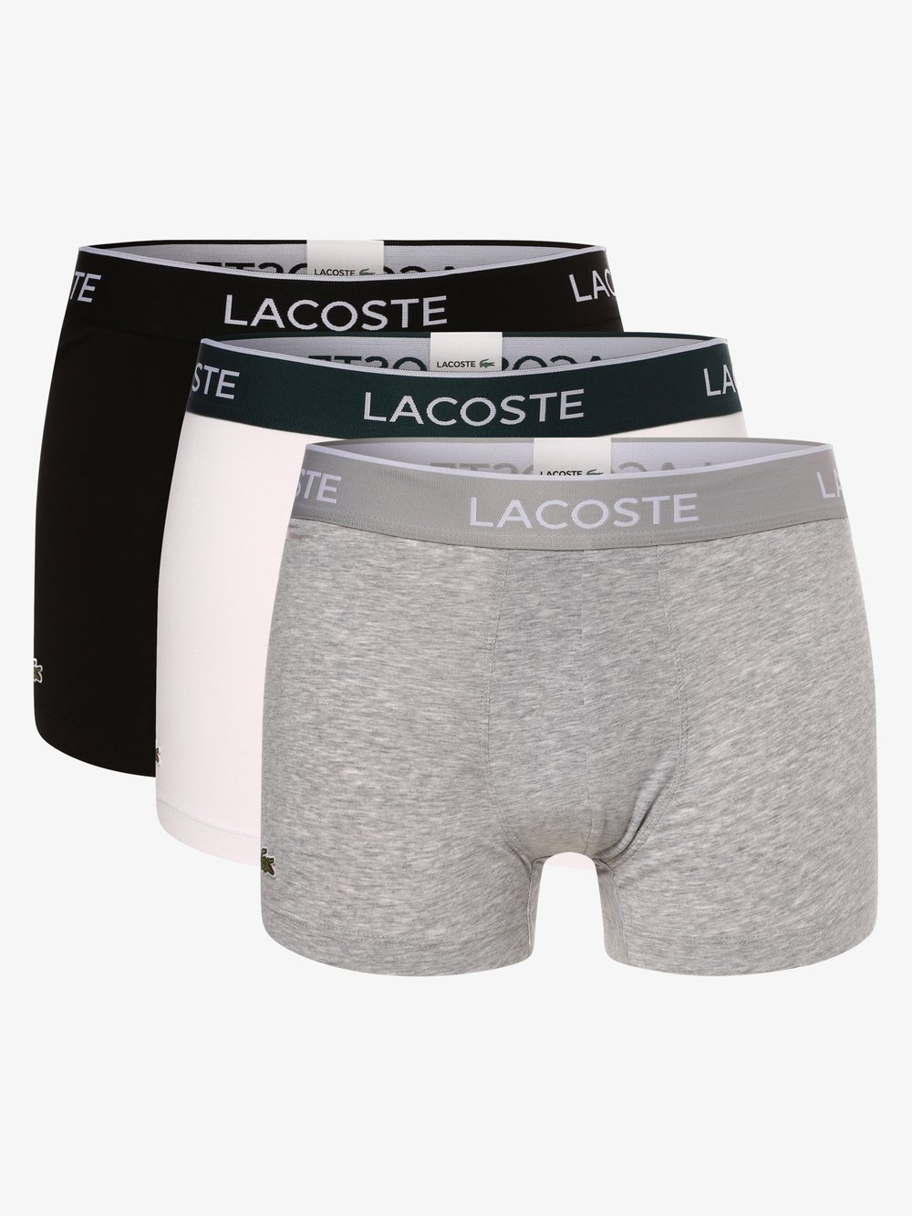 Lacoste Obcisłe bokserki pakowane po 3 szt. Mężczyźni Bawełna szary|czarny jednolity, S