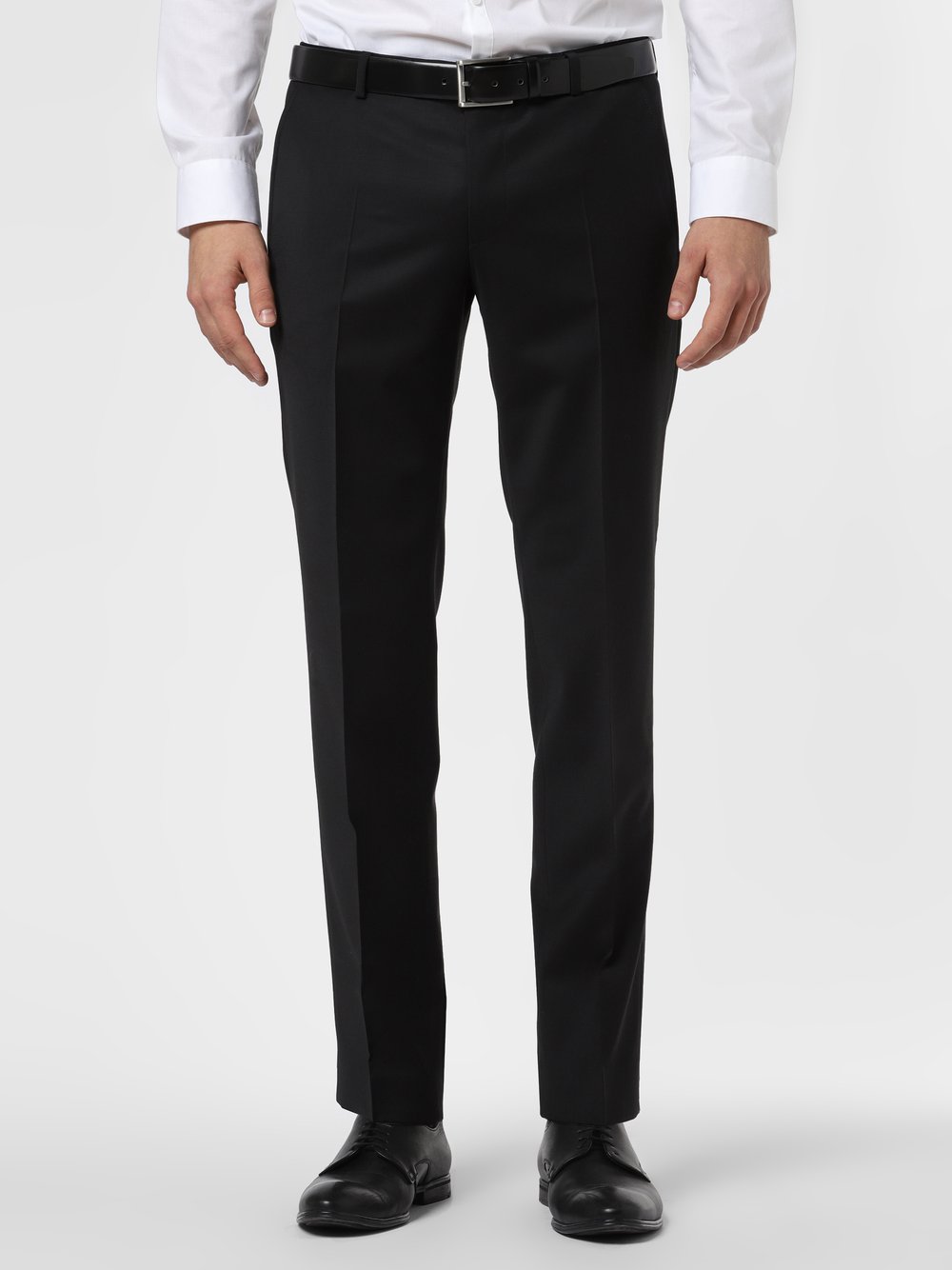 JOOP! Męskie spodnie od garnituru modułowego Mężczyźni Slim Fit Wełna czarny jednolity, 27