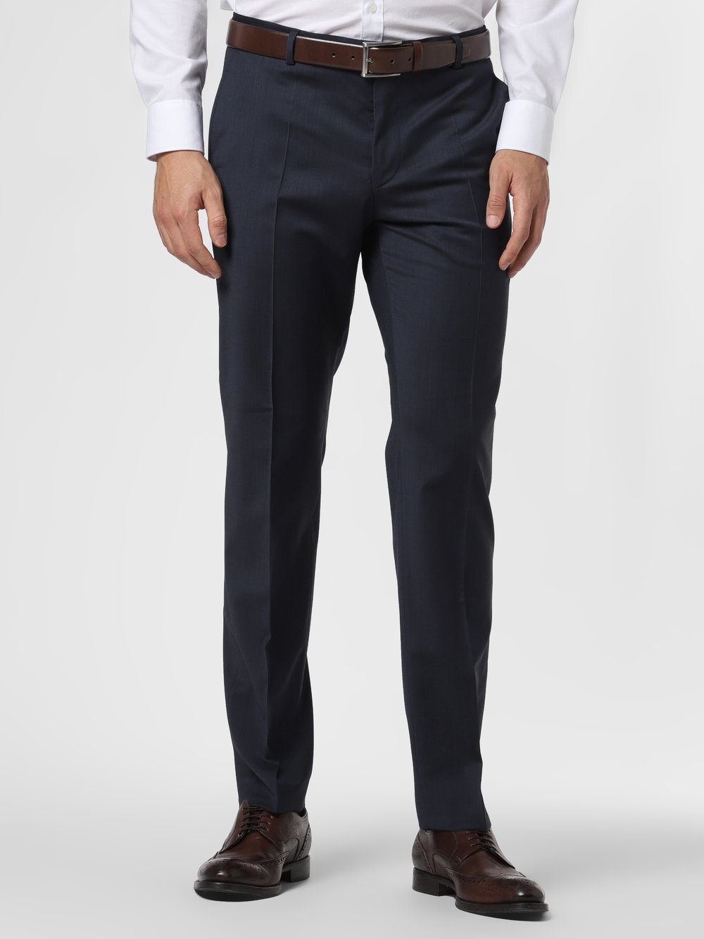 JOOP! Męskie spodnie od garnituru modułowego Mężczyźni Slim Fit Wełna niebieski jednolity, 56