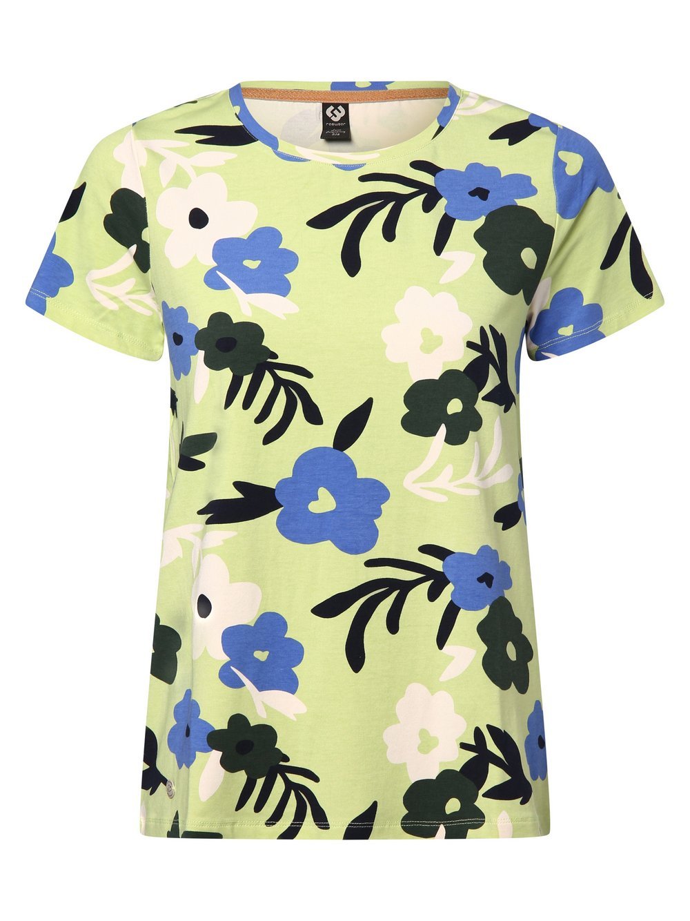 Ragwear Koszulka damska - Adori Kobiety Bawełna zielony|niebieski|biały wzorzysty, S