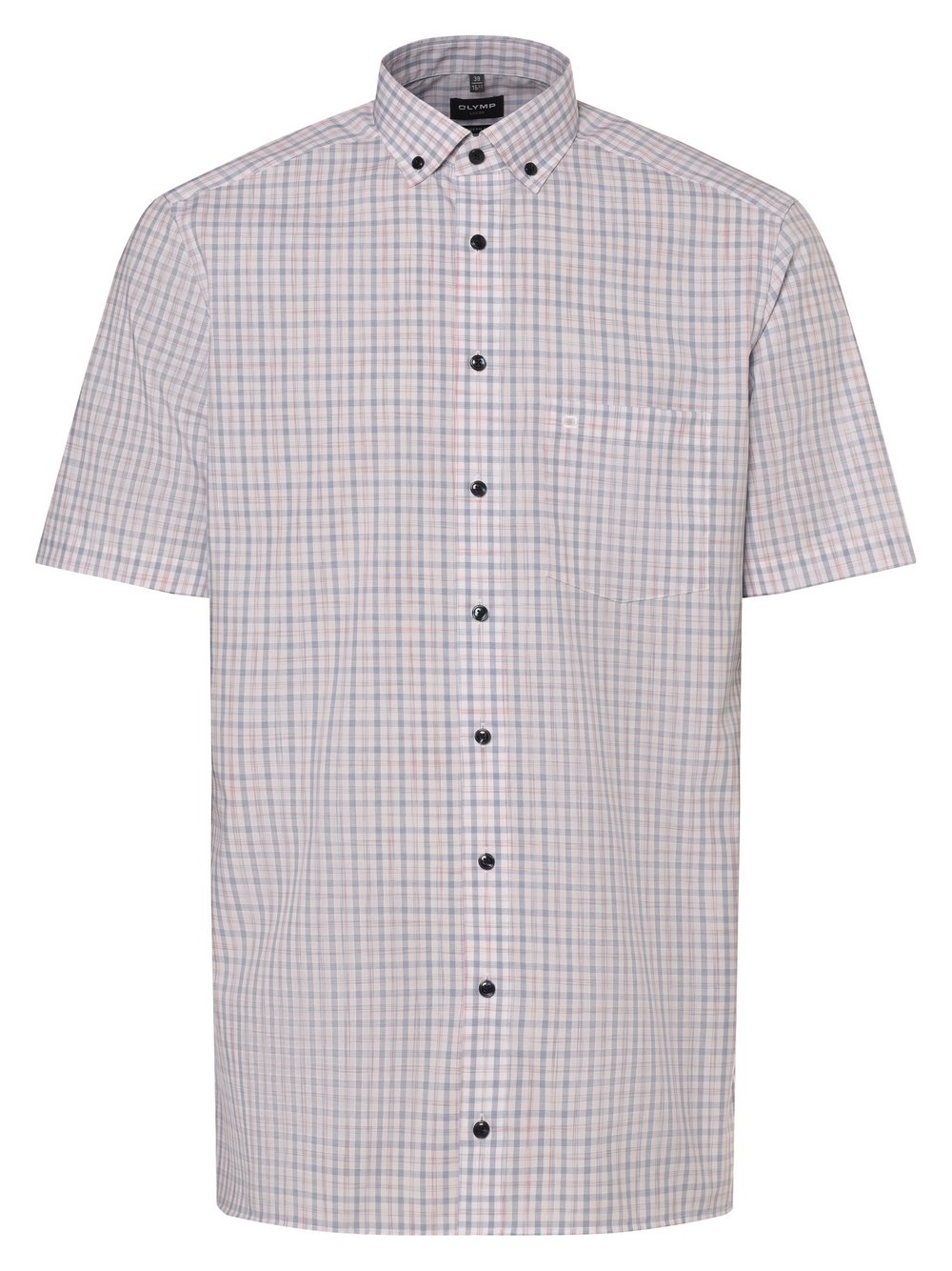 OLYMP Luxor modern Fit Koszula męska Mężczyźni Modern Fit Bawełna biały w kratkę, 39