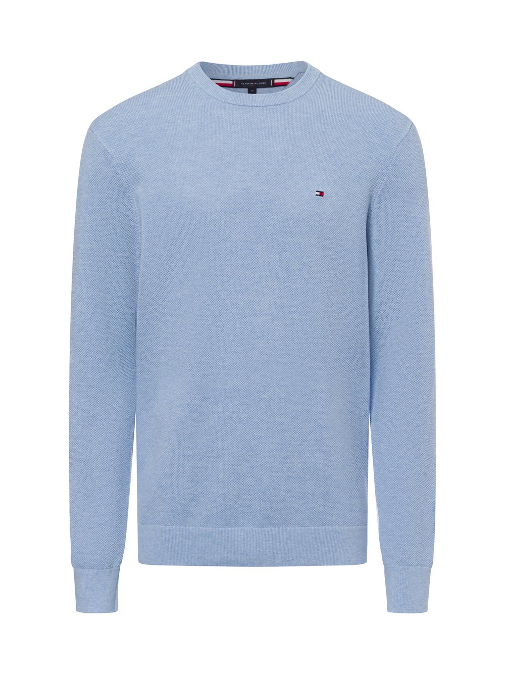 Tommy Hilfiger Męski sweter Mężczyźni Bawełna niebieski marmurkowy, S