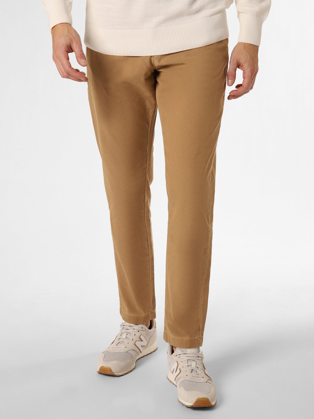 Tommy Hilfiger Spodnie Mężczyźni Bawełna beżowy|brązowy jednolity, 31-32