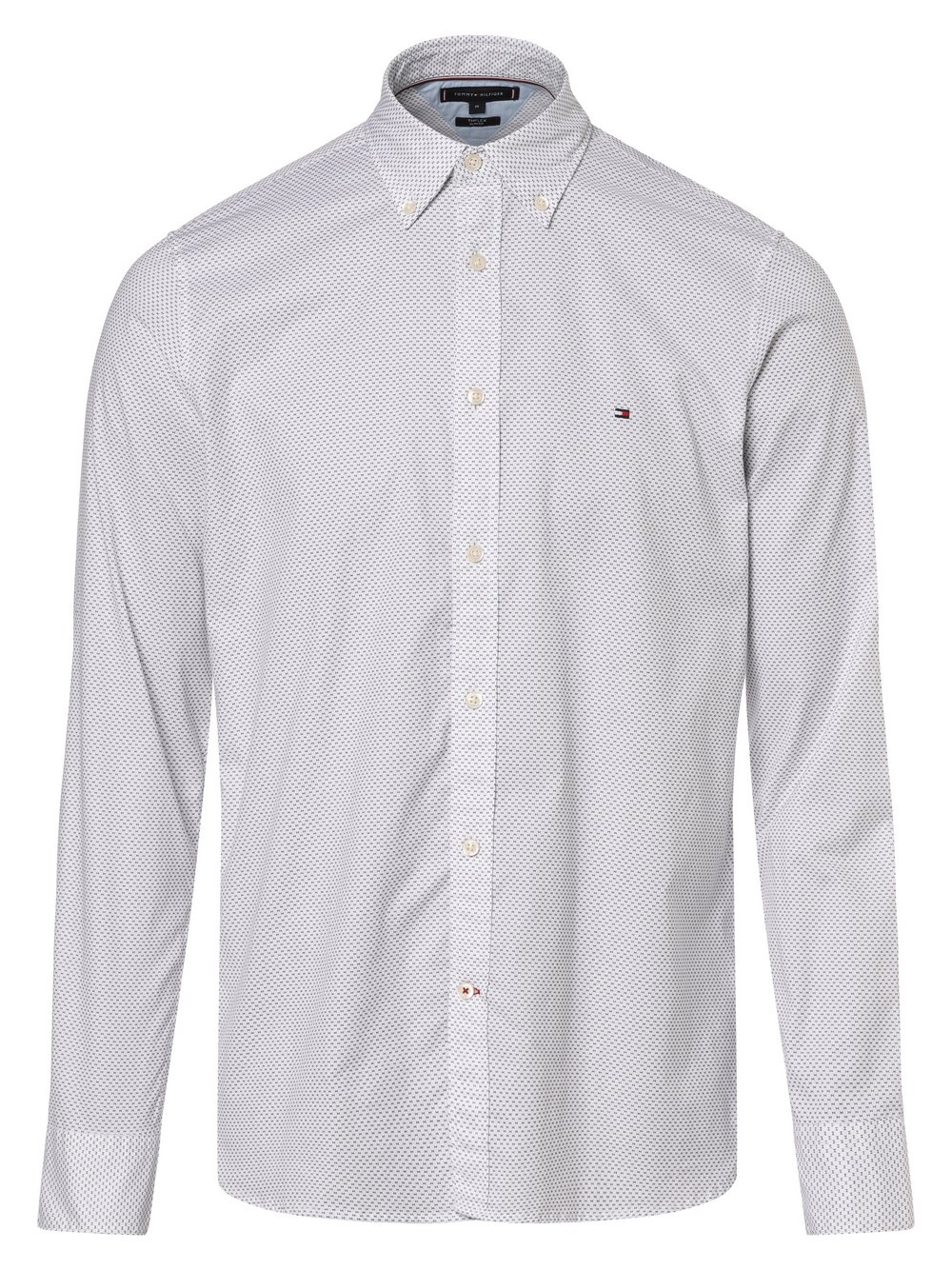 Tommy Hilfiger Koszula męska Mężczyźni Slim Fit Bawełna niebieski|biały wzorzysty, M