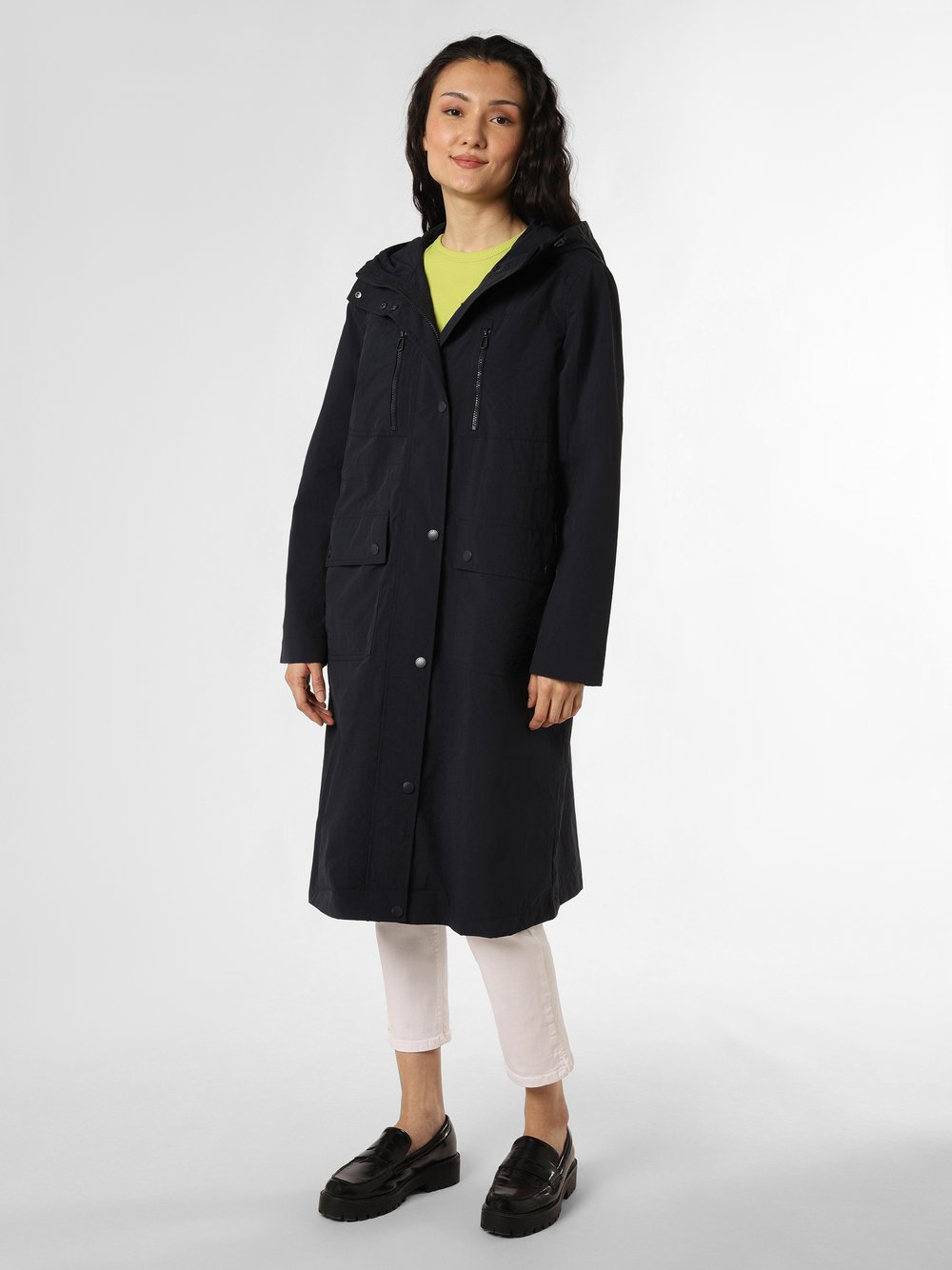 Tom Tailor Denim Parka damska Kobiety Sztuczne włókno niebieski jednolity, L