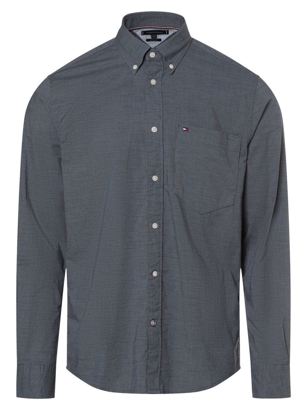 Tommy Hilfiger Koszula męska Mężczyźni Regular Fit Bawełna niebieski wzorzysty, M